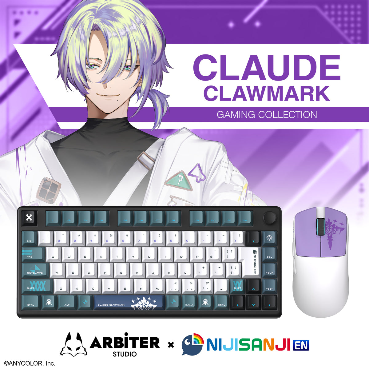 Arbiter Studio x NIJISANJI EN - Claude Clawmark Gaming Collection (Keyboard JIS Layout & Mouse)