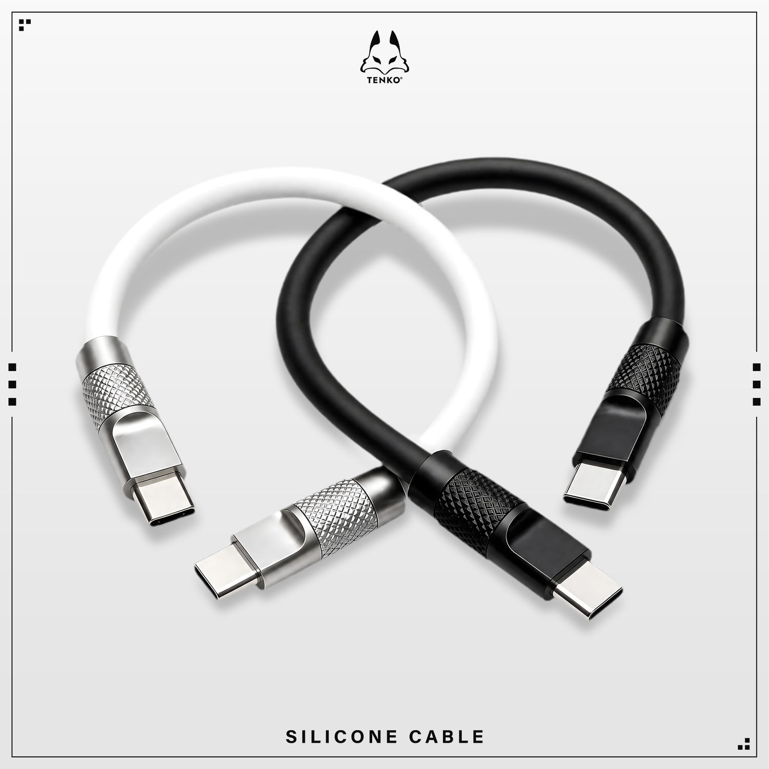 Tenko™ Silicone Cable USB-C to USB-C 0.15m