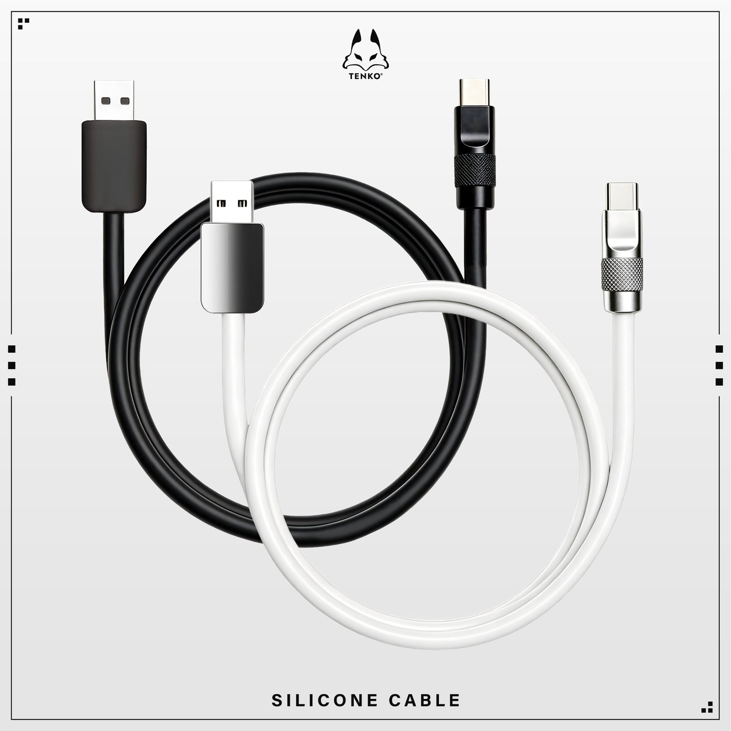 Tenko™ Silicone Cable USB-A to USB-C 1.5m