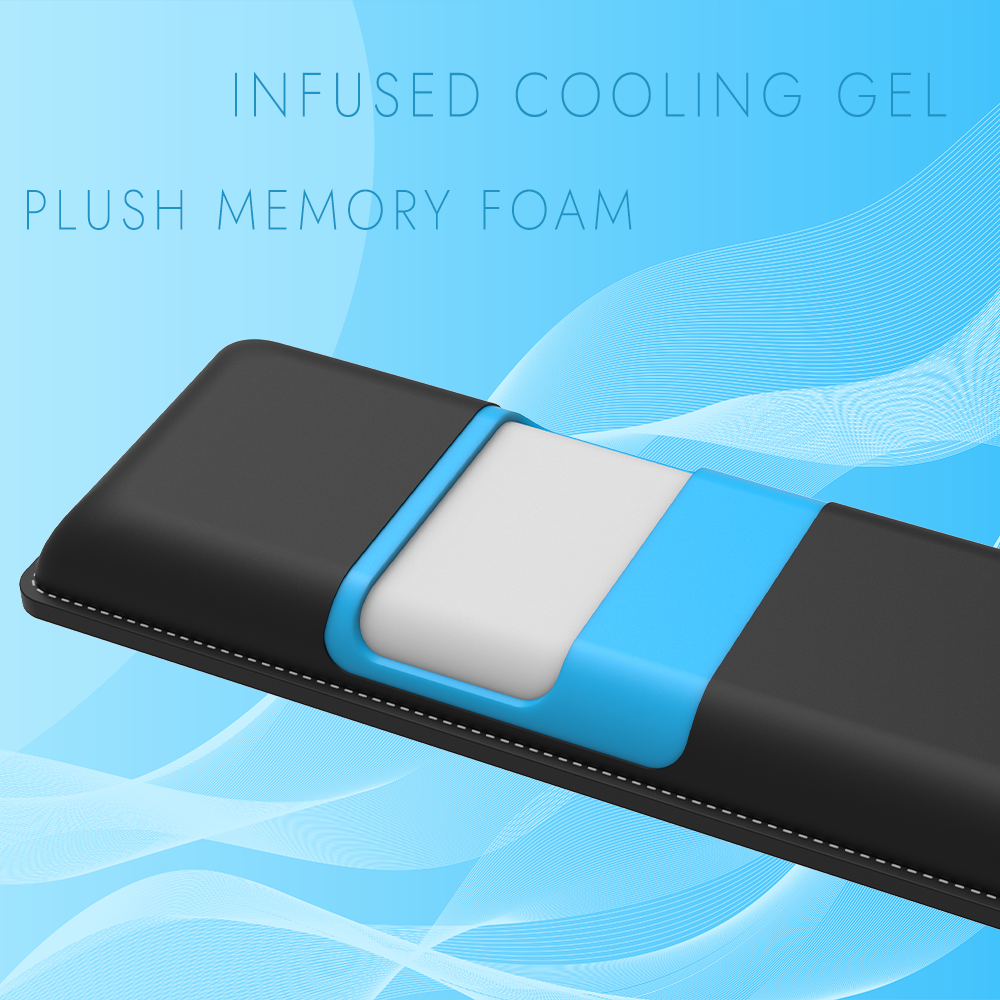 Wrist Rest - Compact Size with Memory Foam Cooling Gel