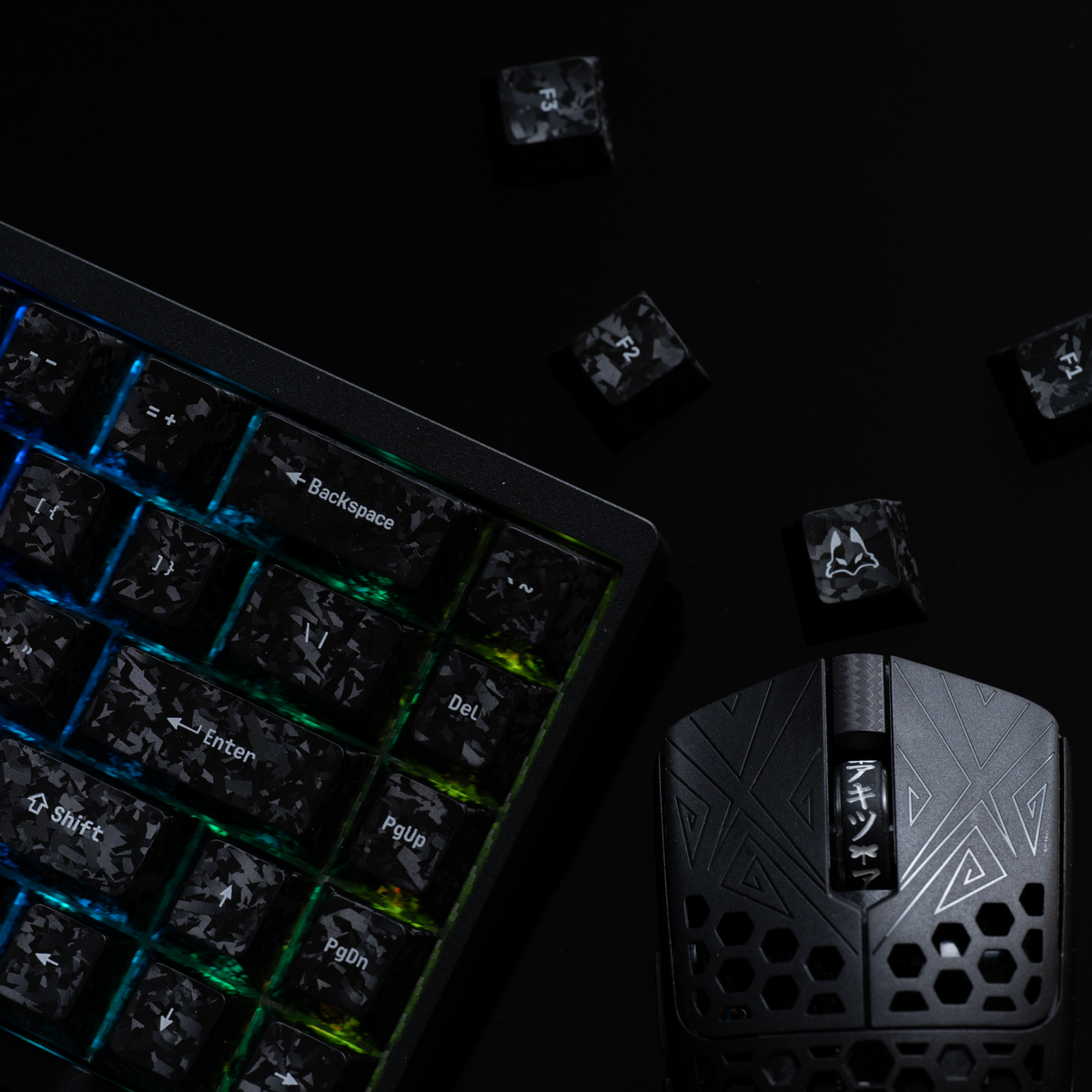 Carbon Fiber Textured Keycap Set - 156 Keys – Arbiter Studio